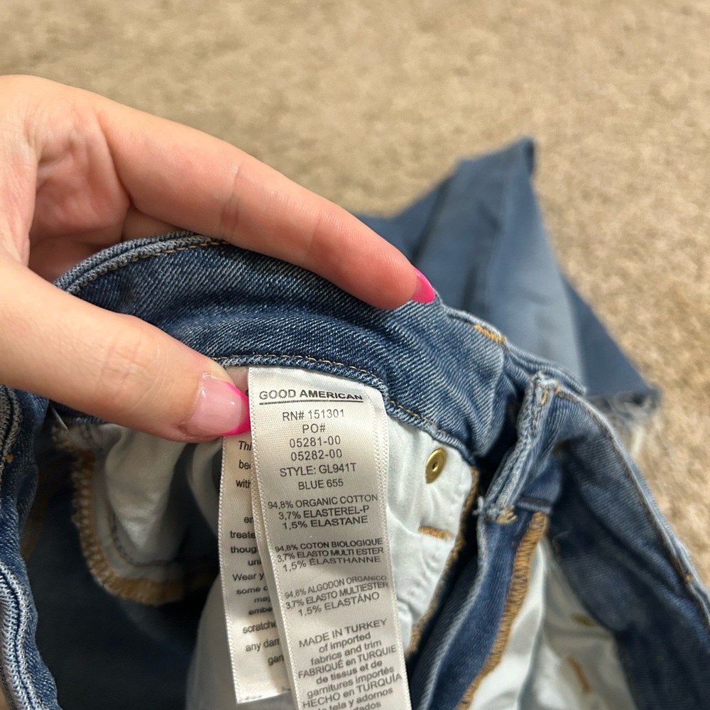 Good American Medium Blue High-Rise Skinny Jeans Women's Size 8/29 Cotton Blend - Picture 5 of 7